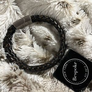 BESPOKE Men's Double-Strand Braided Leather Bracelet